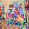 Semi abstract artist Sangeeta Babani’s Exhibition  FAIRY TALES  at Jehangir Art Gallery paints a bright picture of the bustling world